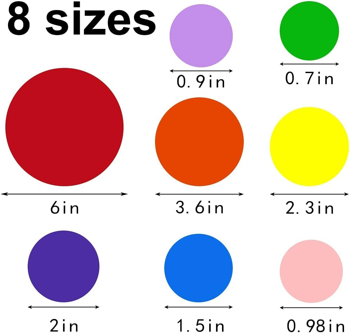 264 Pieces Polka Dot Wall Decals Circles Decals for Wall Vinyl Dots Stickers Set