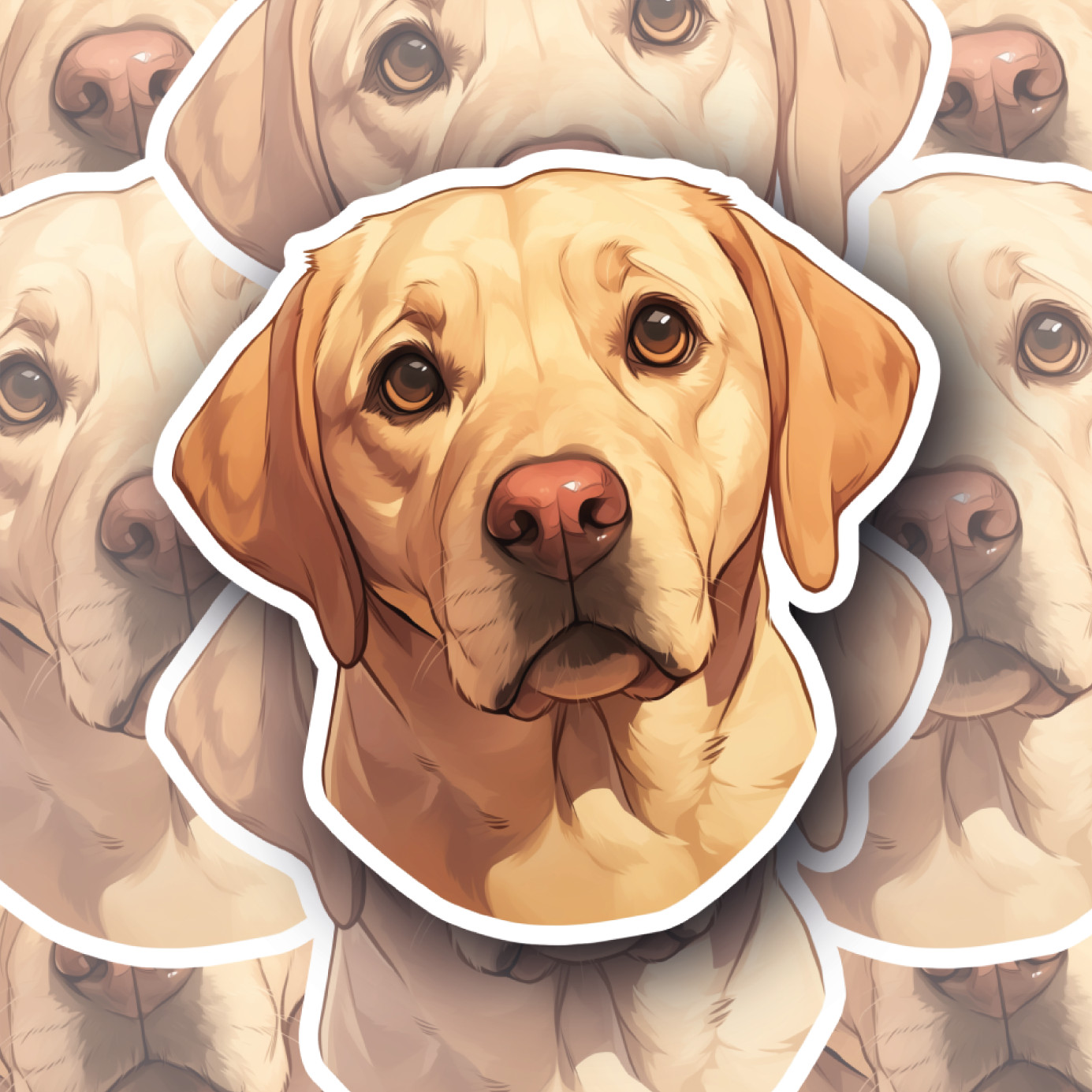 Laminated decal/sticker–UV/Water resistant for in/outdoor use – Dog