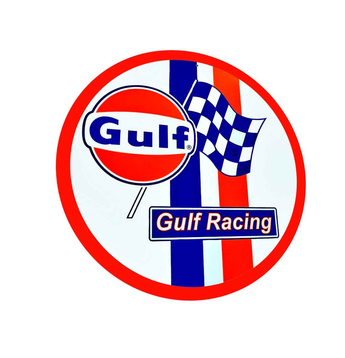 Gulf Oil Sign Decal Sticker -.Gulf Oil 50's, 60's Vintage Replica Gulf Girl