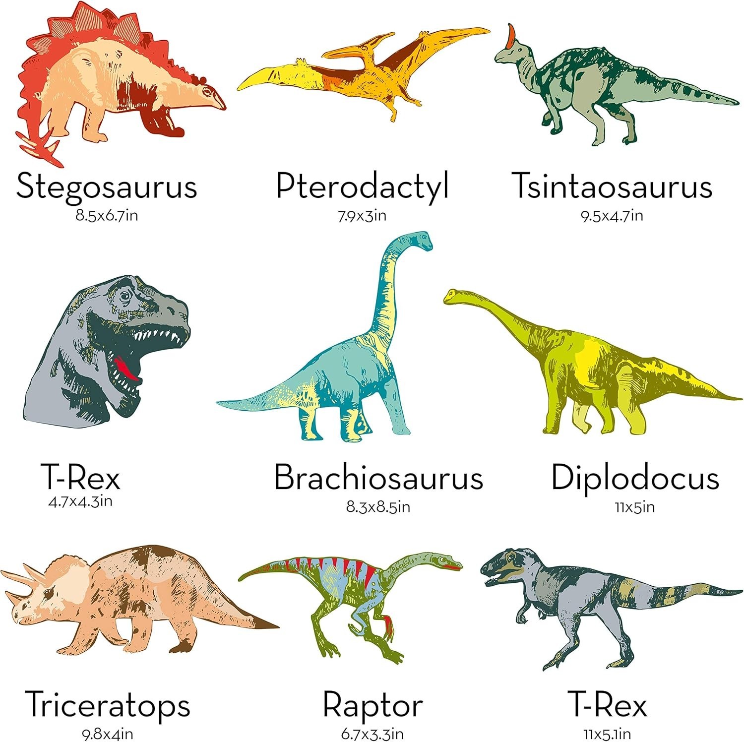 Dinosaur Wall Decals for Kids – Glow in The Dark, Removable Decor for Bedrooms