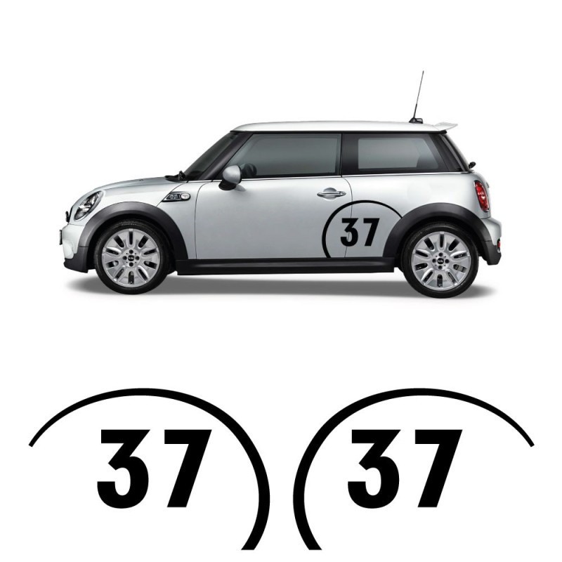 Side stickers with numbers for fenders, Mini Cooper