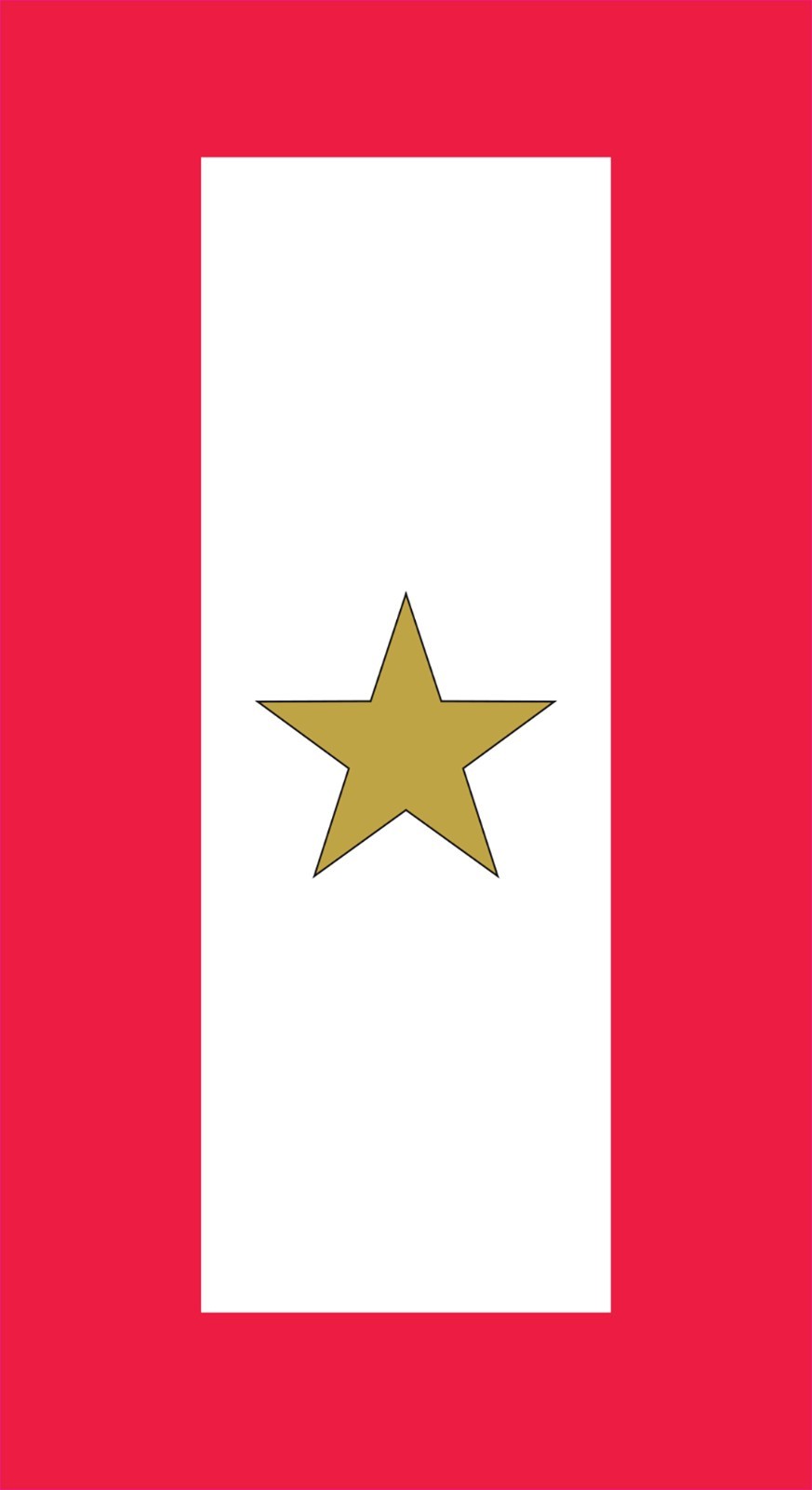 One Gold Star Service Flag Vinyl Decal Sticker Size Mother's Military Service