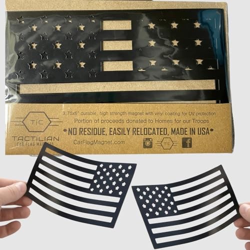Set of 2 Black American Flag Black American Flag Magnetic Decal 2 Pack