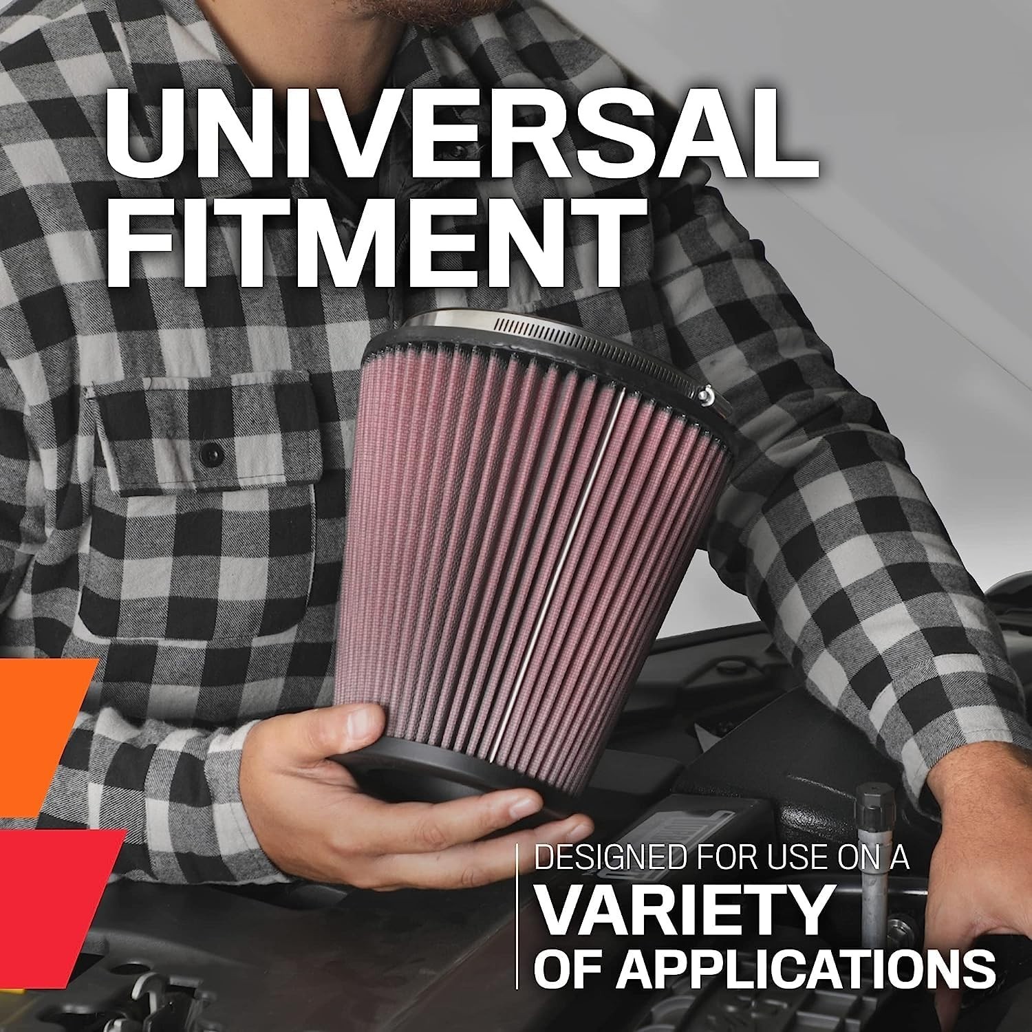 High-Flow Original Lifetime Universal Clamp-On Air Filter: High Performance, Pre