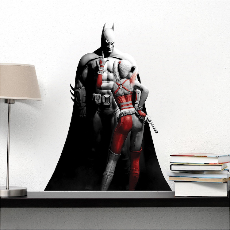 Batman and Harley Quinn Wall Decal Mural Arkham Knight Batman Wall Mural, s82