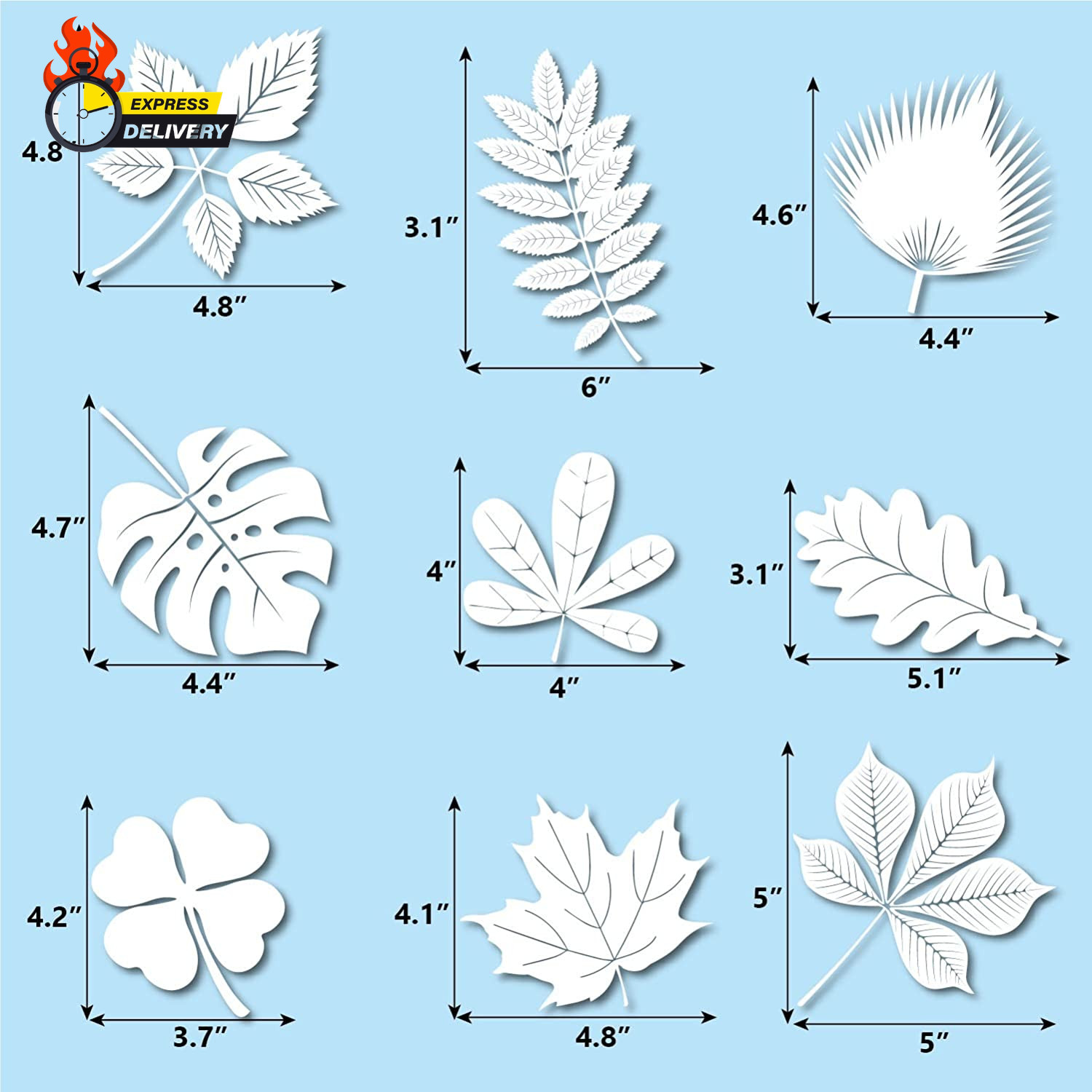Window Decals for Bird Strikes,52 Pieces Large Leaf Shape anti Collision Window