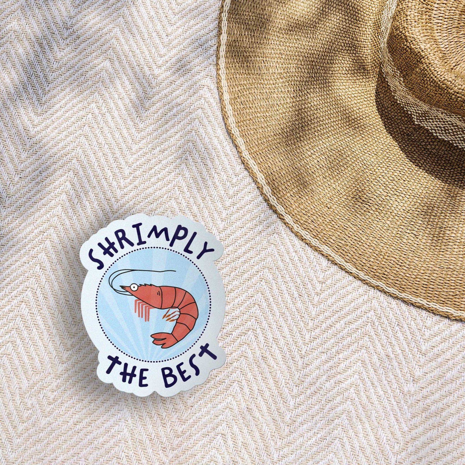 Shrimply the Best Sticker