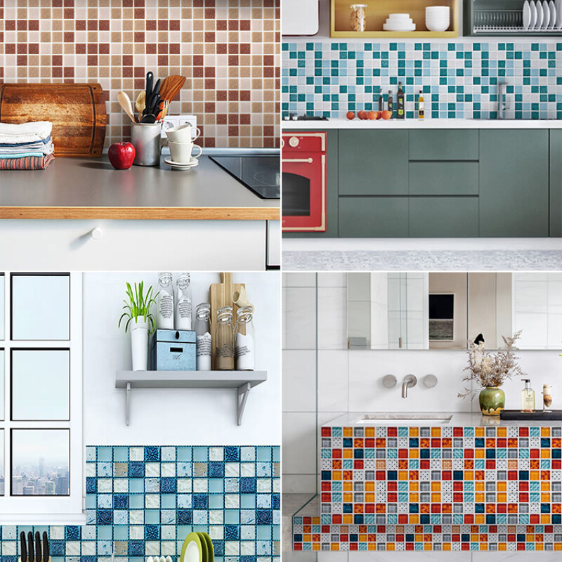 10X square vinyl wall sticker for kitchen and bathroom 15cm