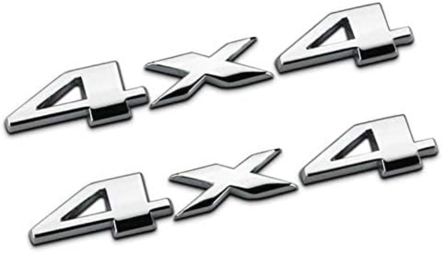 Universal 3D Chrome Emblem Stickers – 2 Pack for 4×4 Vehicle Customization