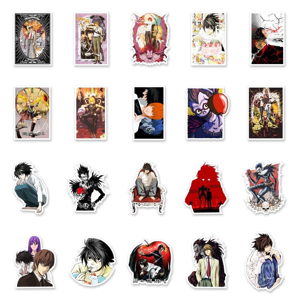 50 Pcs Stickers Death Note Anime Skateboard Luggage Phone Laptop Car Auto Vinyl