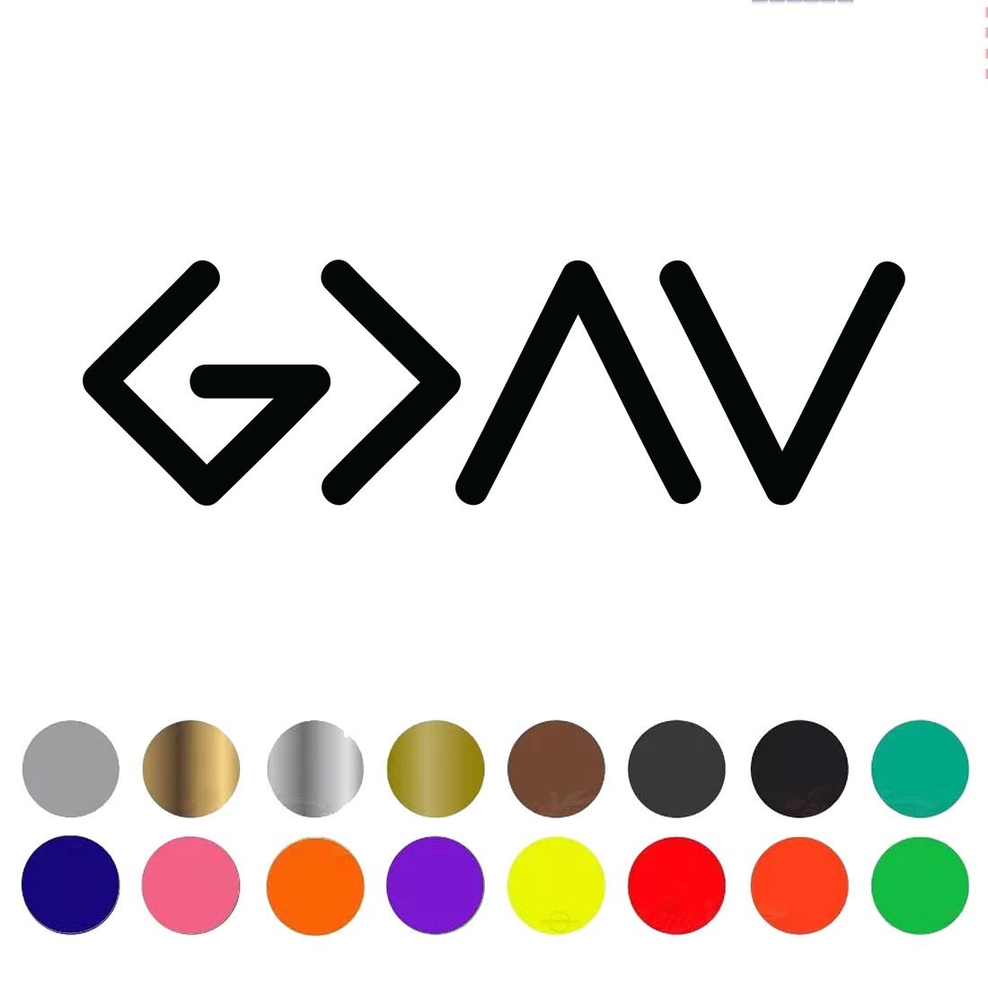 God is Greater than Highs and Lows Vinyl Die Cut Decal Sticker Christian Faith