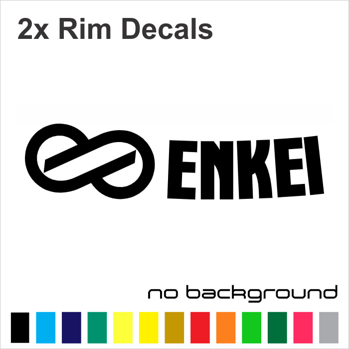 (2x) Enkei Wheel Logo Die-cut Stickers Decals (Colors to Choose) GTC01 RPF1 PF01