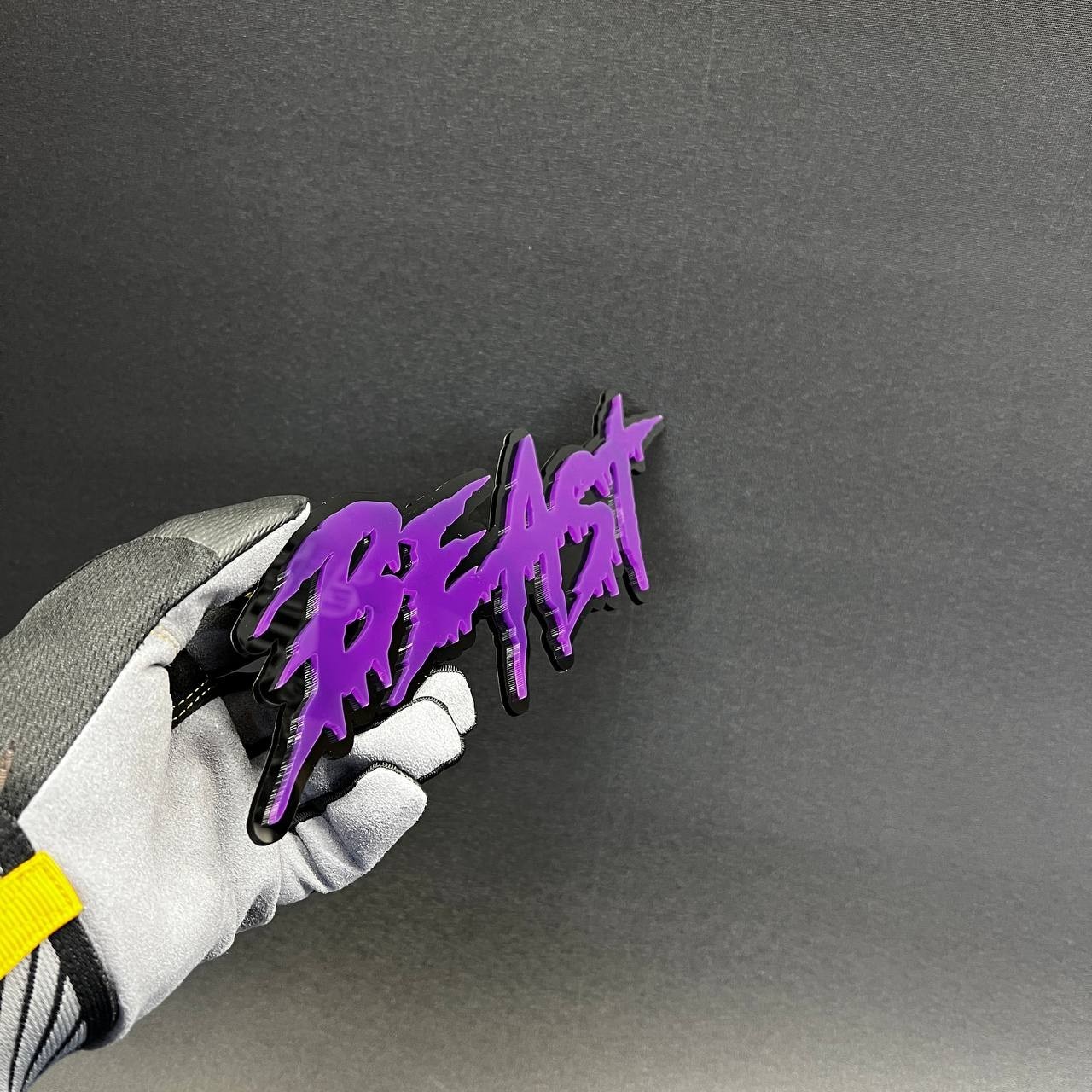 1PC BEAST Custom 3D Text Car Badge Fender Emblem Tailgate Toolbox Decal