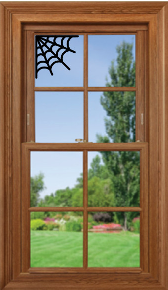 Spider Web Corner Cobweb Window Vinyl Decal Sticker Halloween Cob Web