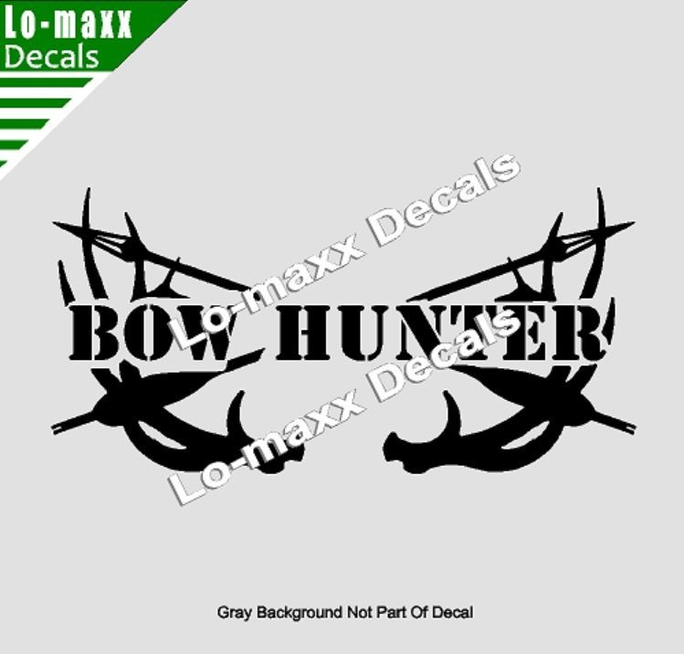 Bow Hunter Die Cut Vinyl Decal – Archery Deer Hunting Truck Car Window SUV