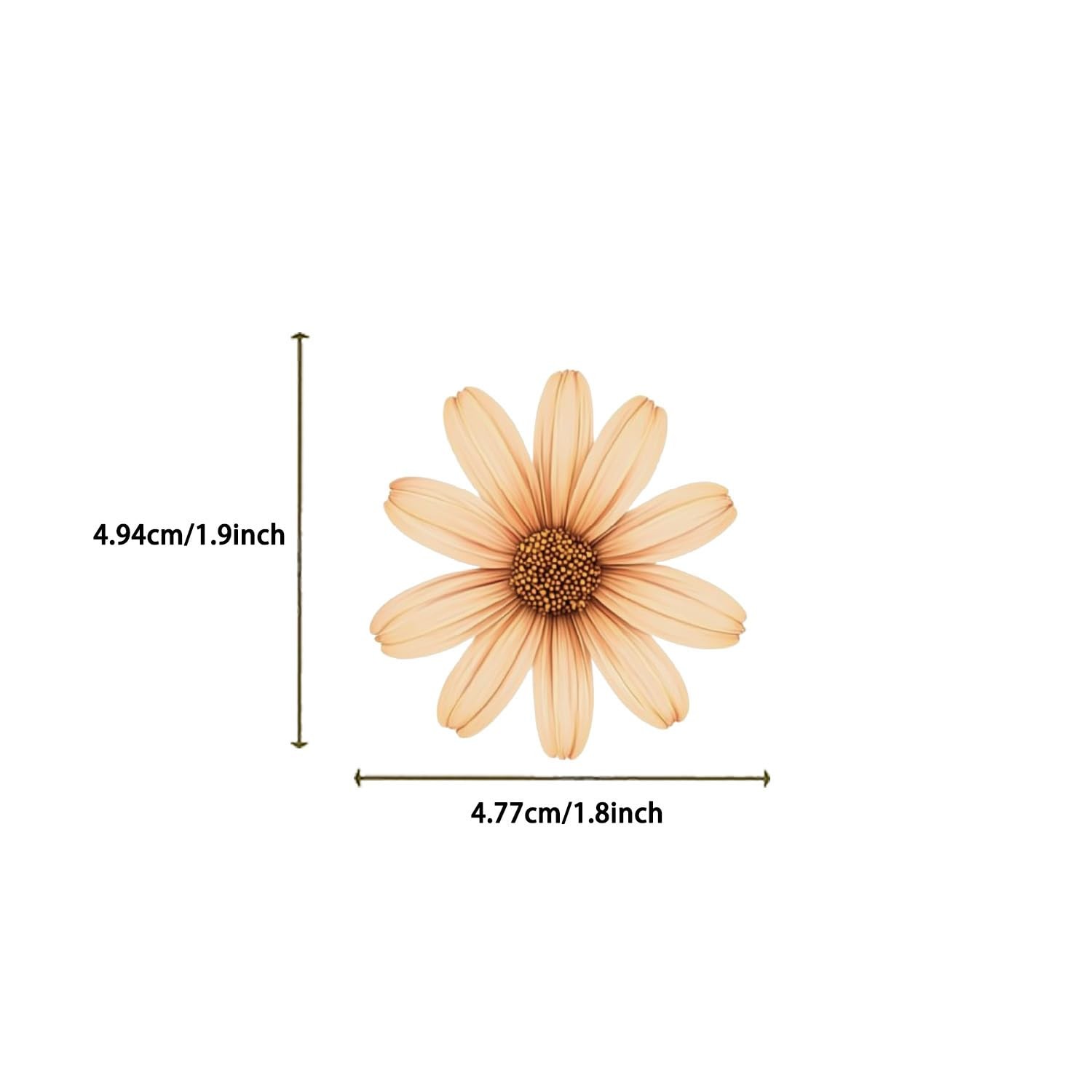 Colorful Flowers Aesthetic Transparent Stickers Pack 50PCS Natural