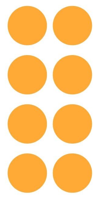 2" Light Orange Round Label Dots Stickers Color Coding Inventory 2 Inch Dot