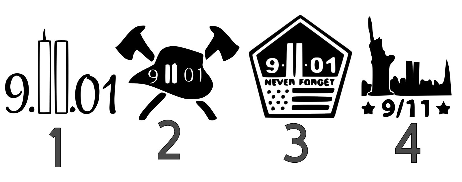 9-11 Remembrance Memorial Vinyl Decal (read description)