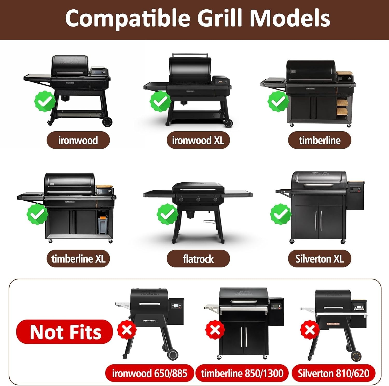 Adjustable Towel Holder & 3PCS Hooks for Traeger Grills P.A.L. Pop-and-Lock R…