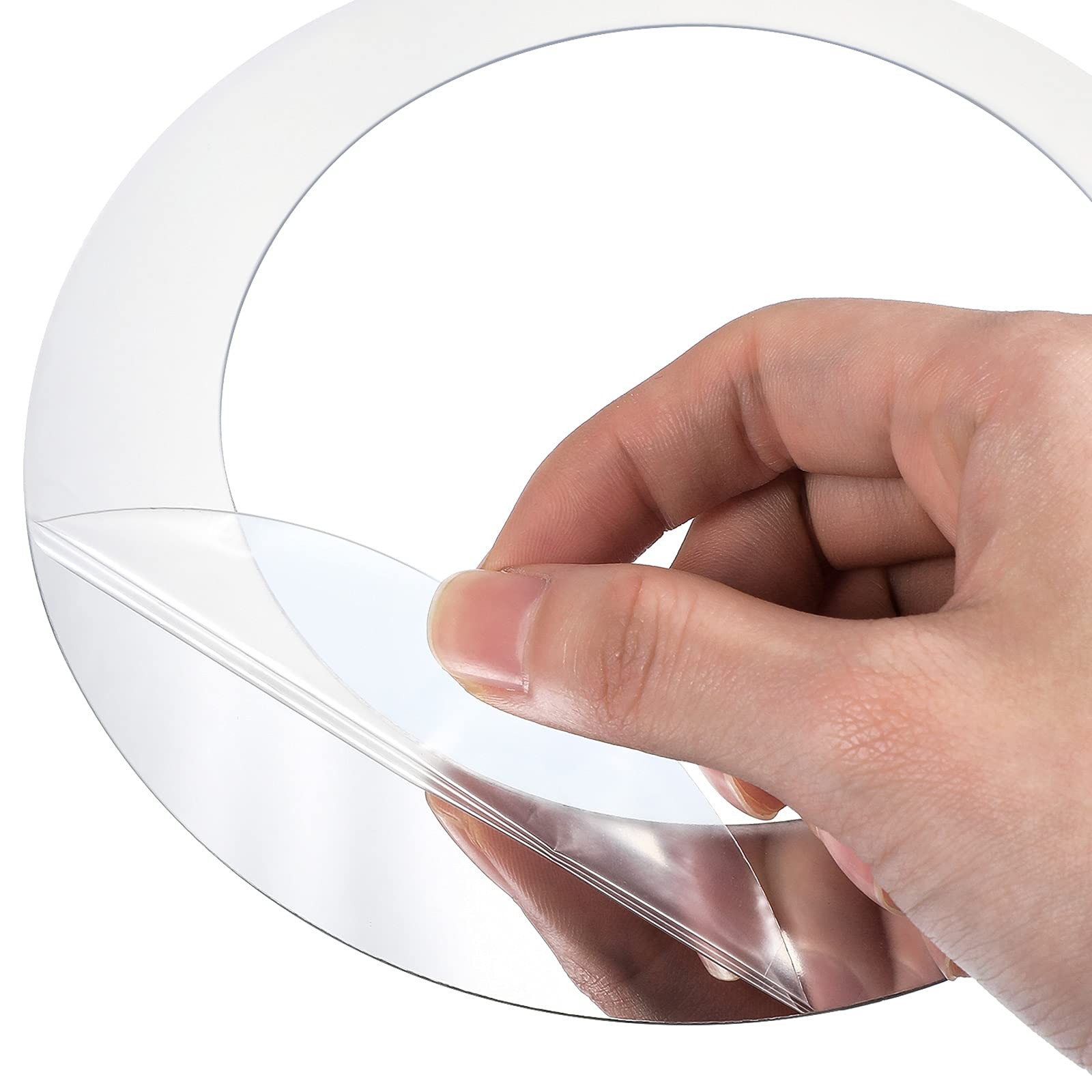 32 Pieces Removable Circle Wall Mirror Sticker Round Decal Acrylic Silver