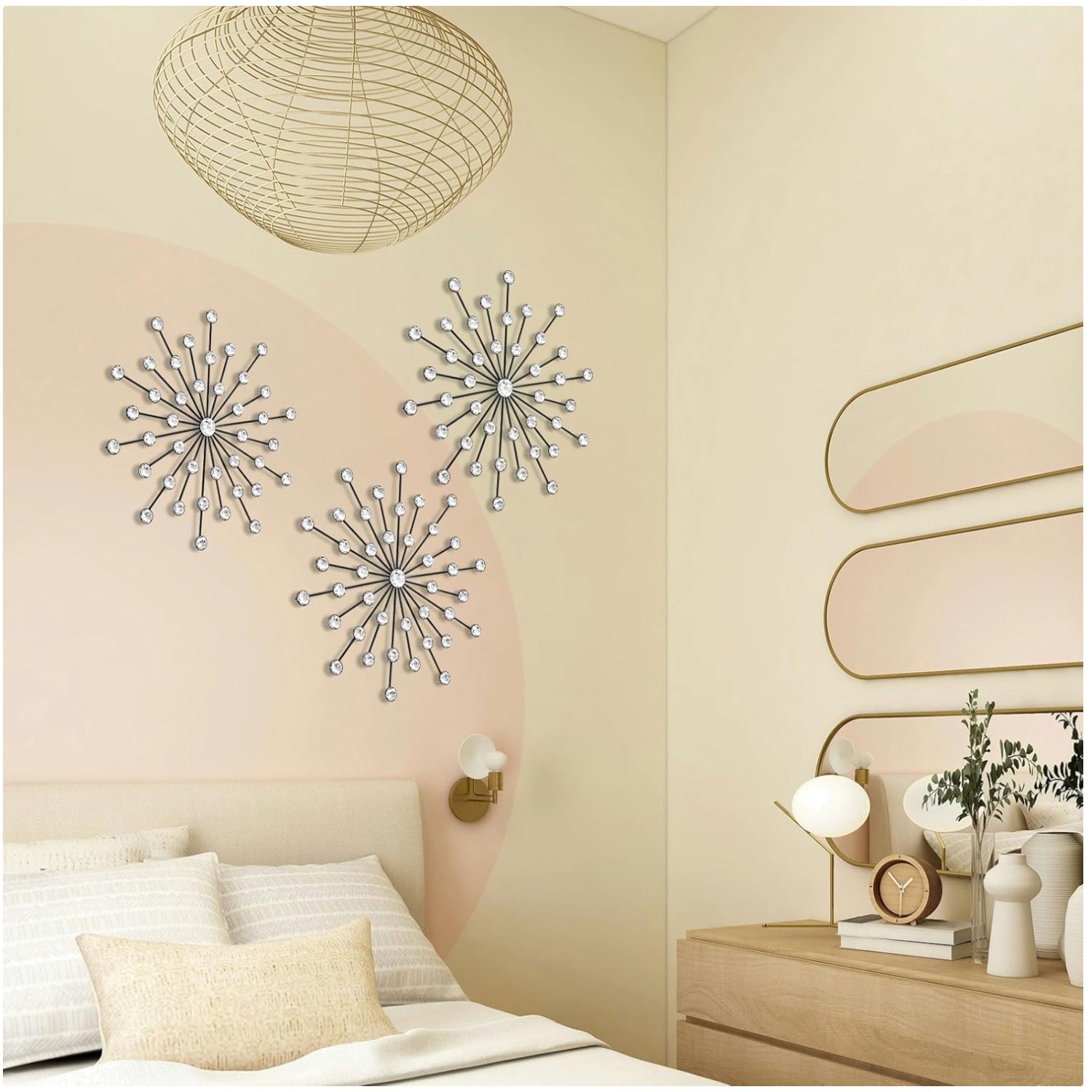 Shining Crystal Rhinestone Wall Sculptures