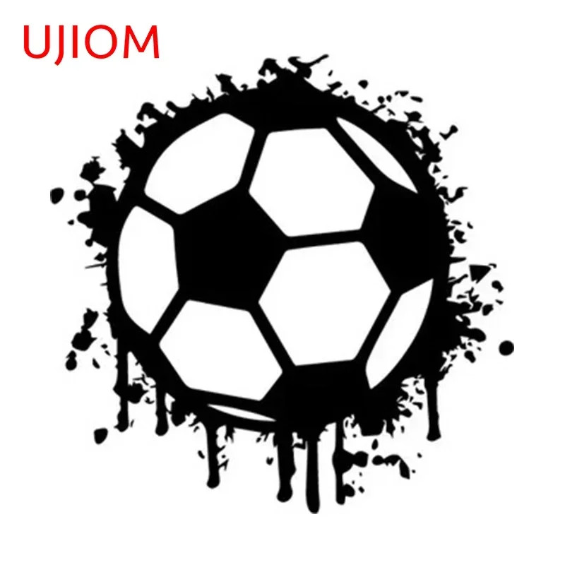 UJIOM 13cm Football Crack 3D Wall Stickers Moisture-proof Decals Tear Painting