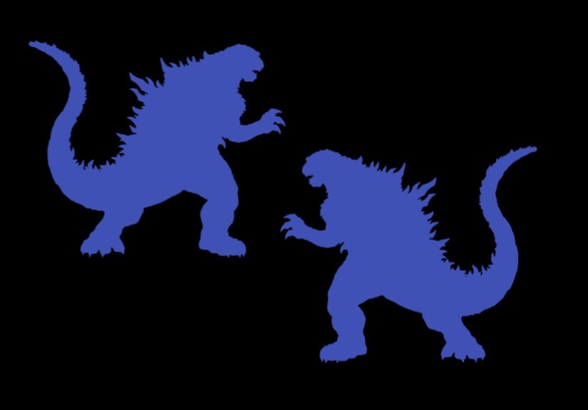 Godzilla Wall Decals, Fun removable Godzilla decals, for Windows, Doors, Walls
