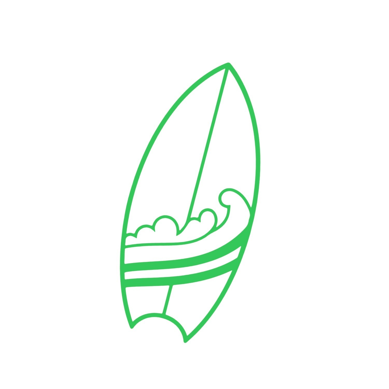 Surfboard Vinyl Decal for cars Windows Laptops Any Smooth Surface design #20