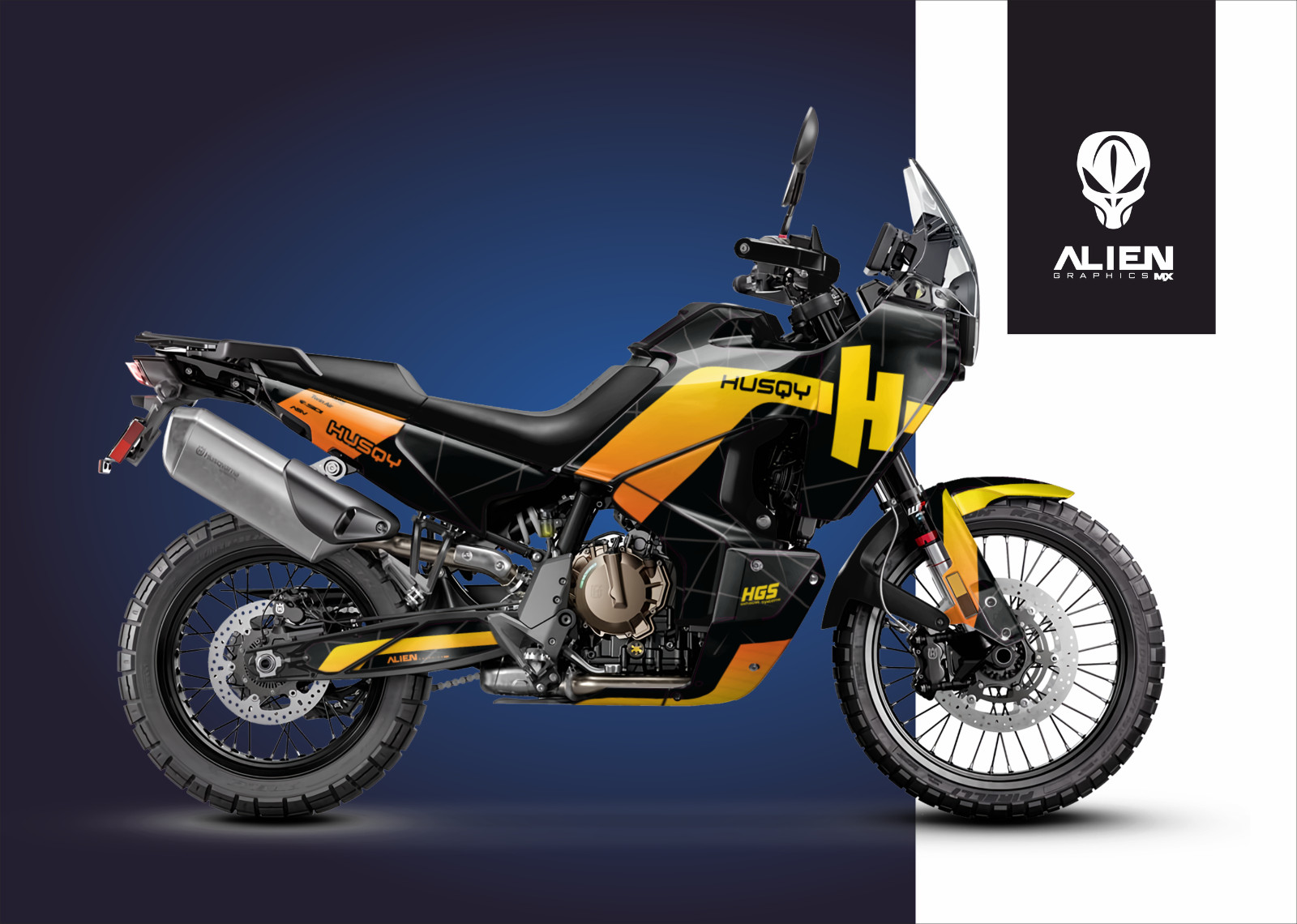 Husqvarna Norden 901 2021-2024 Atv Graphic Kit, Decal, Sticker Yellow