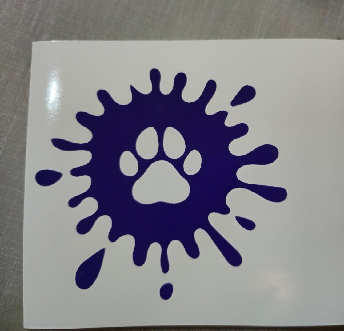 PAW PRINT with HEART PET CAT DOG Vinyl Decal Car Wall Window Sticker