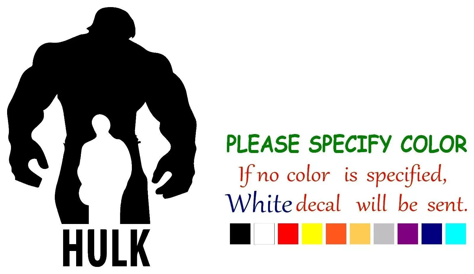 Hulk Vinyl Decal Sticker Car Truck Window Bumper Boat Various sizes