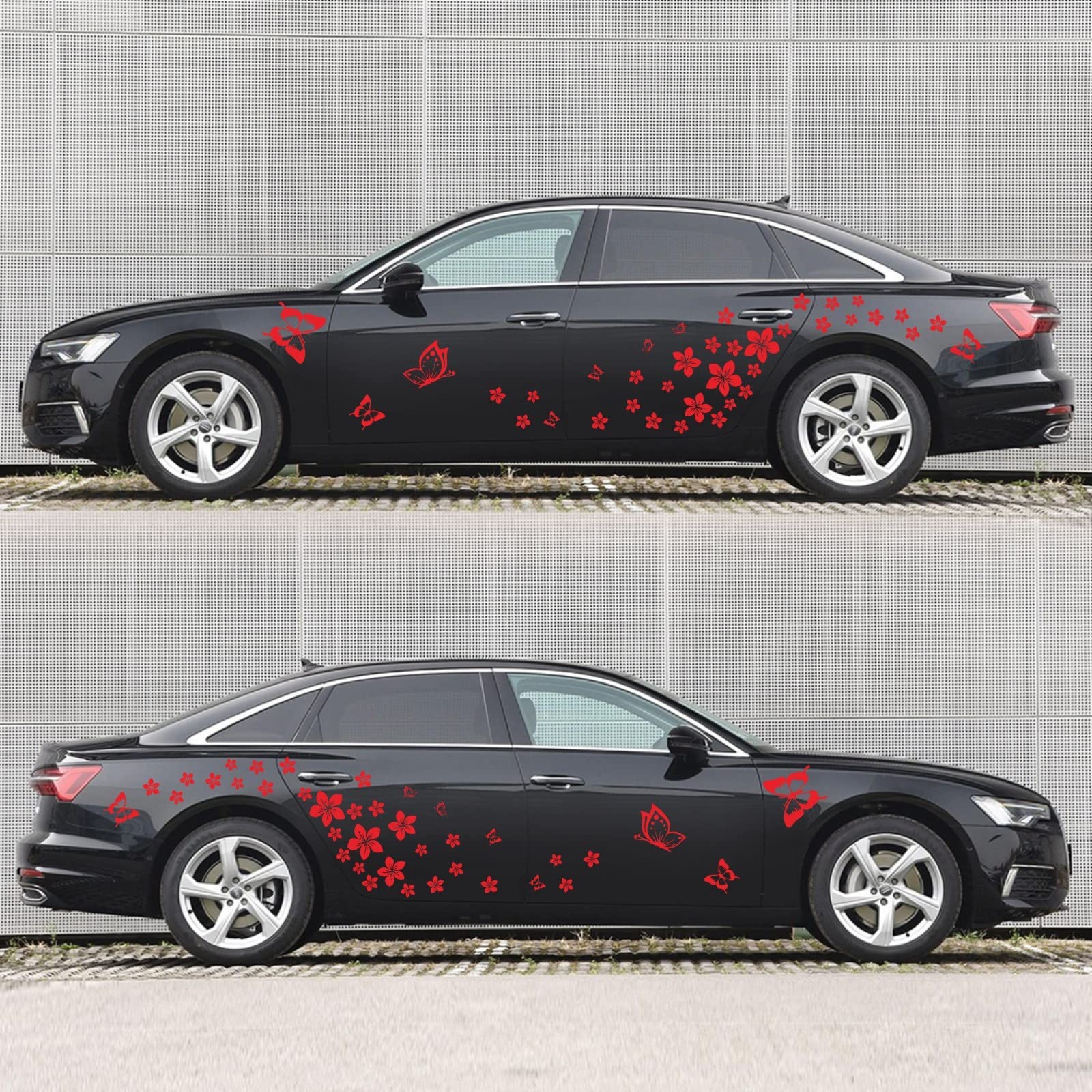 Butterfly Flower Car Sticker Decal Waterproof DIY Vinyl for Cars & Laptops