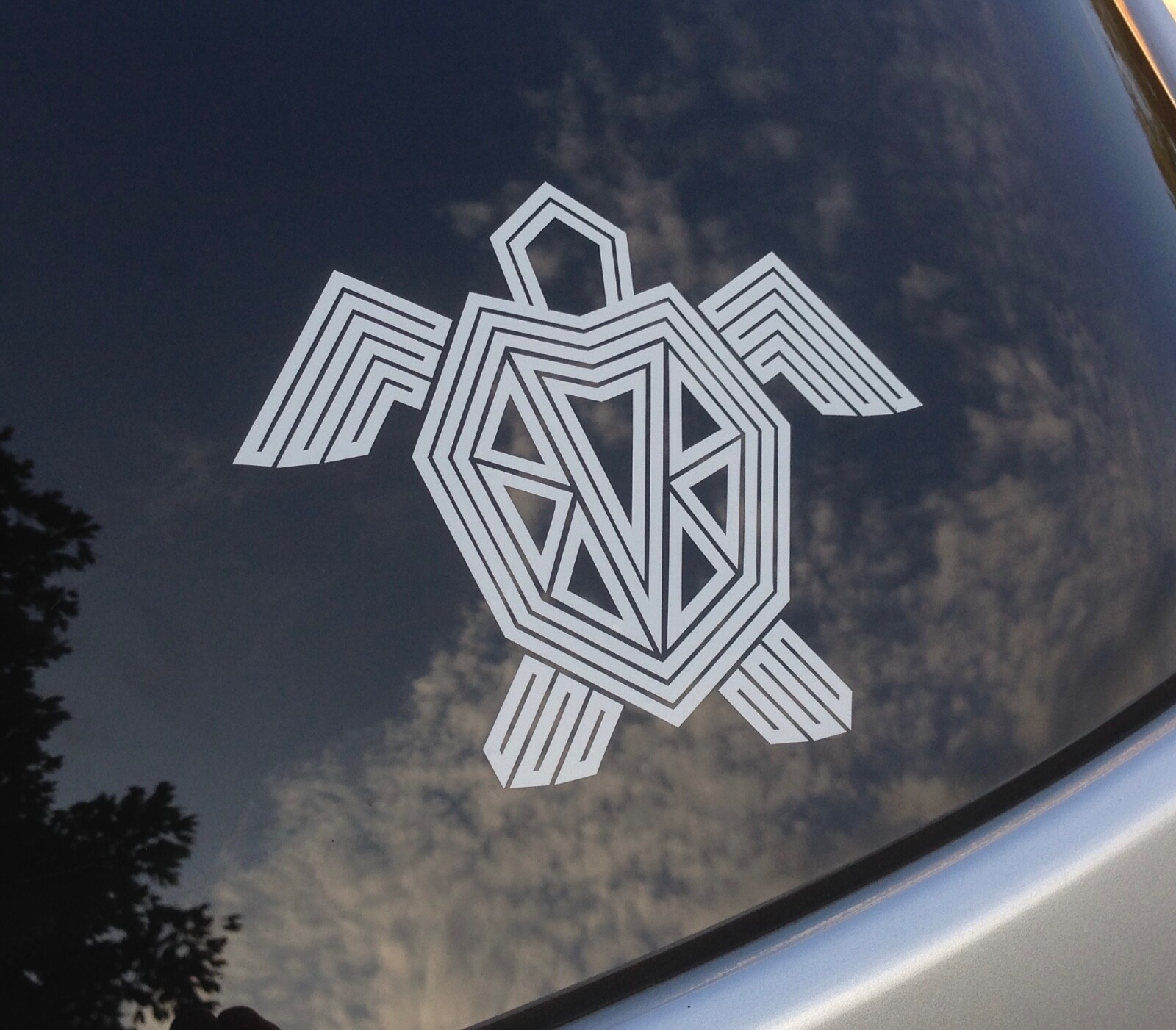 Stylized Sea Turtle Sticker 6” x 5” BLACK