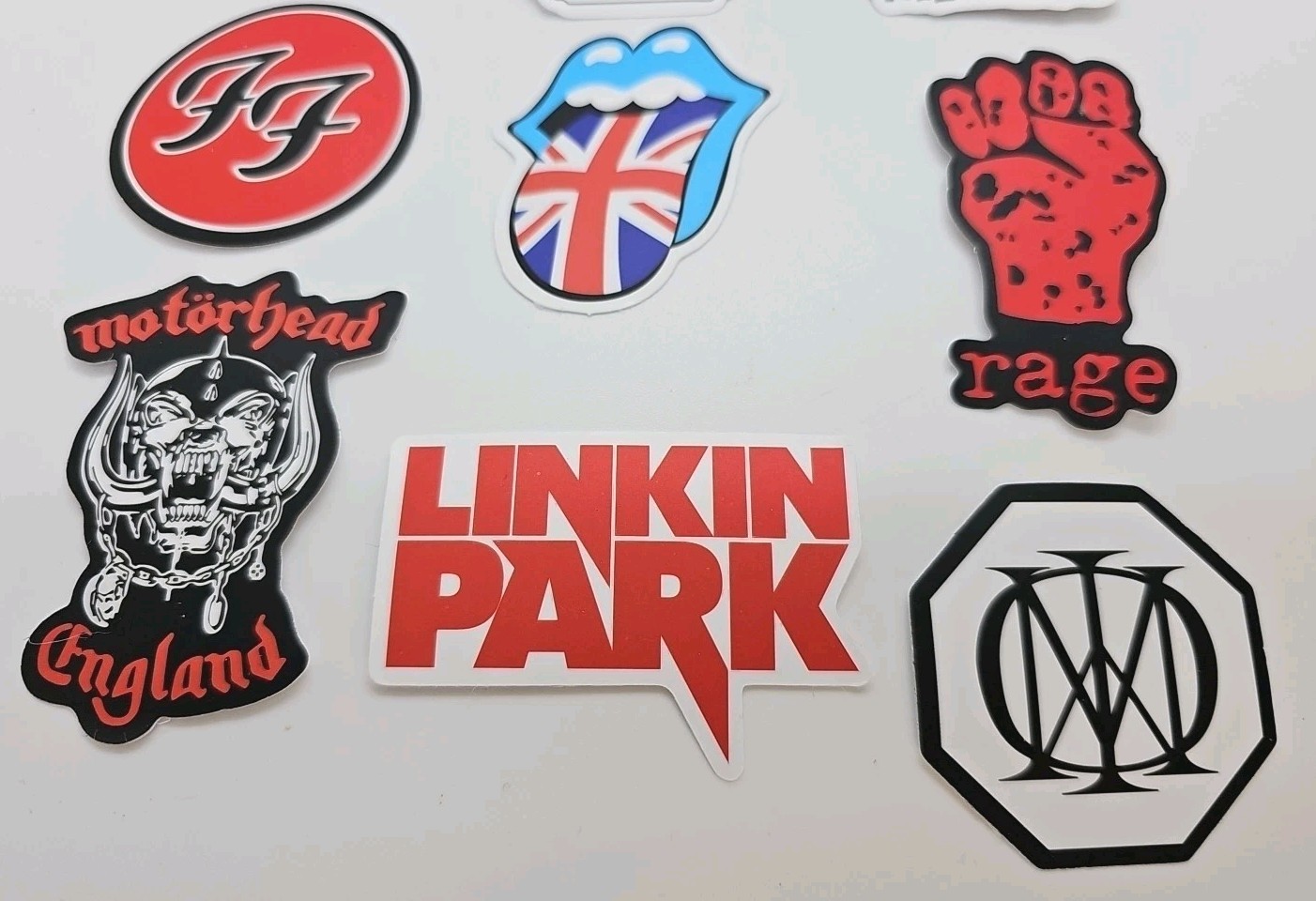 18 Assorted Stickers 2"- 3" Rock Heavy Metal Punk Pop Funk Music Bands