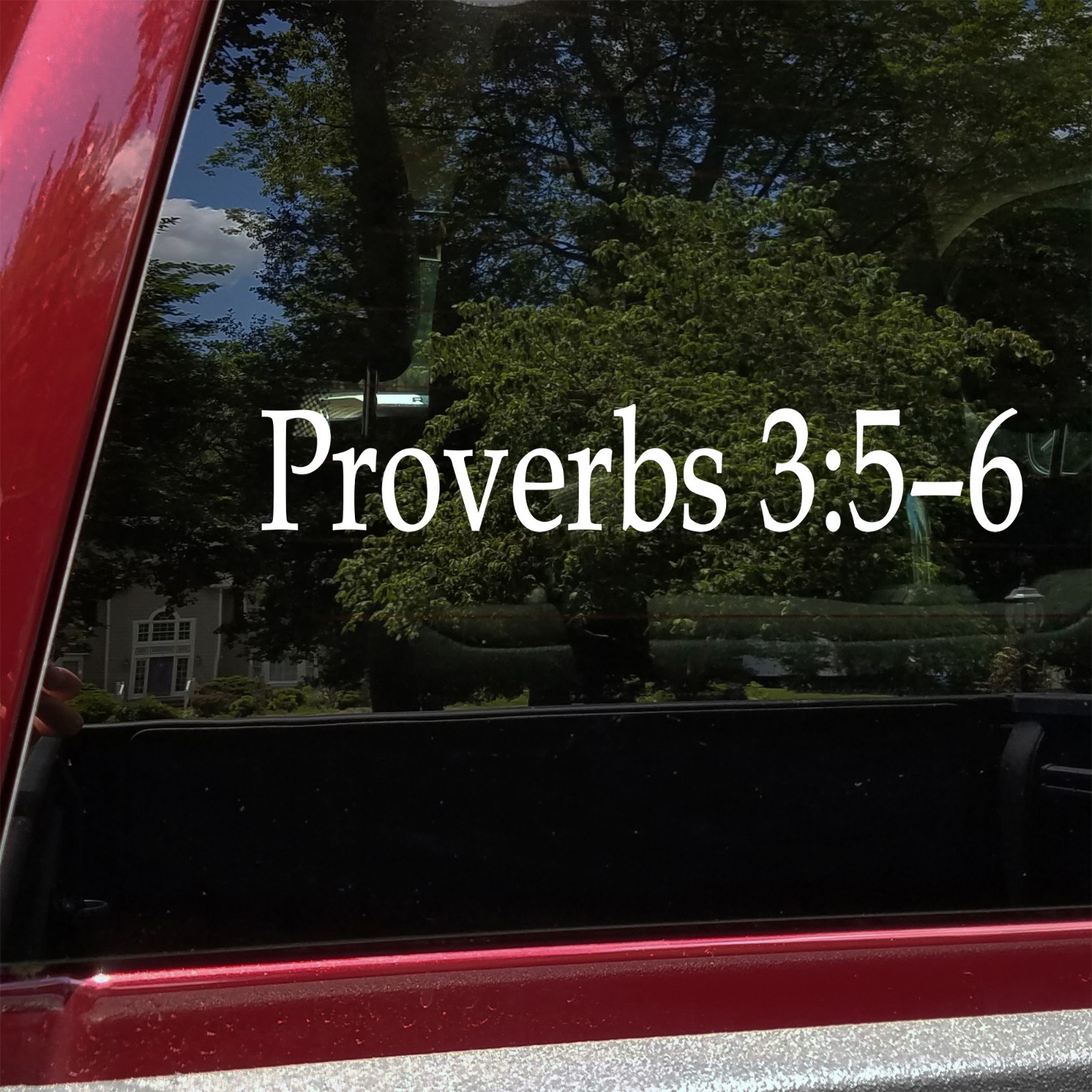 Proverbs 3:5-6 Vinyl Decal – Bible Verse Reference Sticker – Christian Faith Art