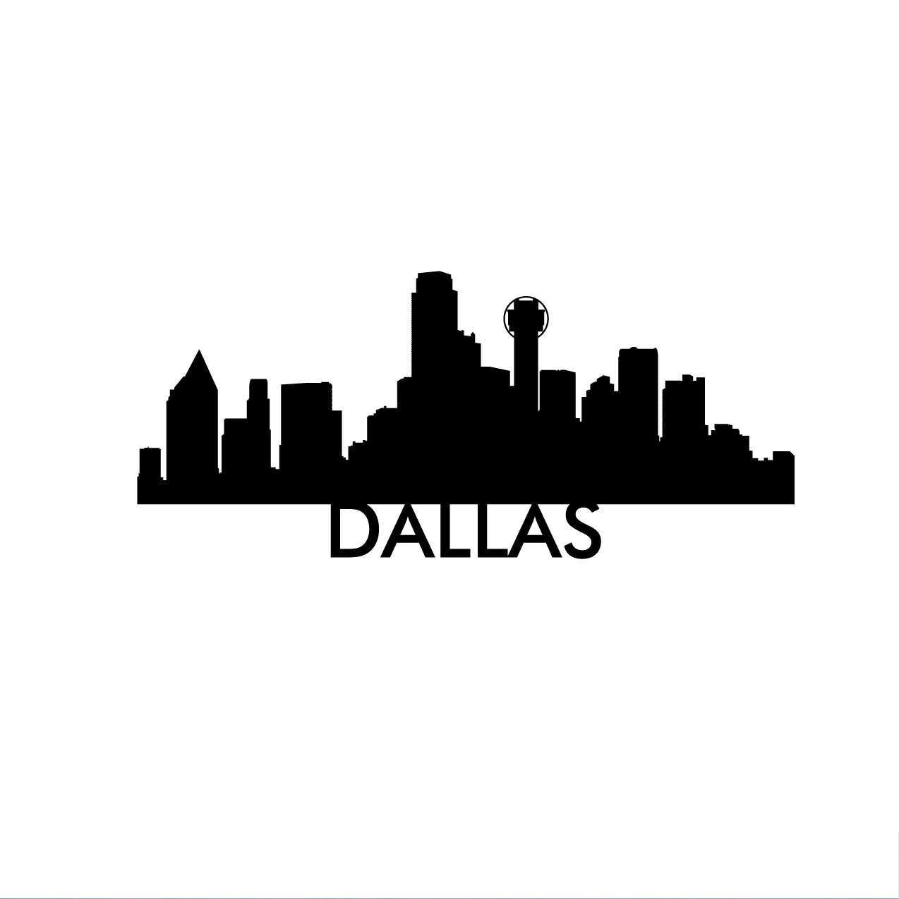 Dallas Texas TX Skyline Skyscapes City View Decal Window Bumper Sticker Car