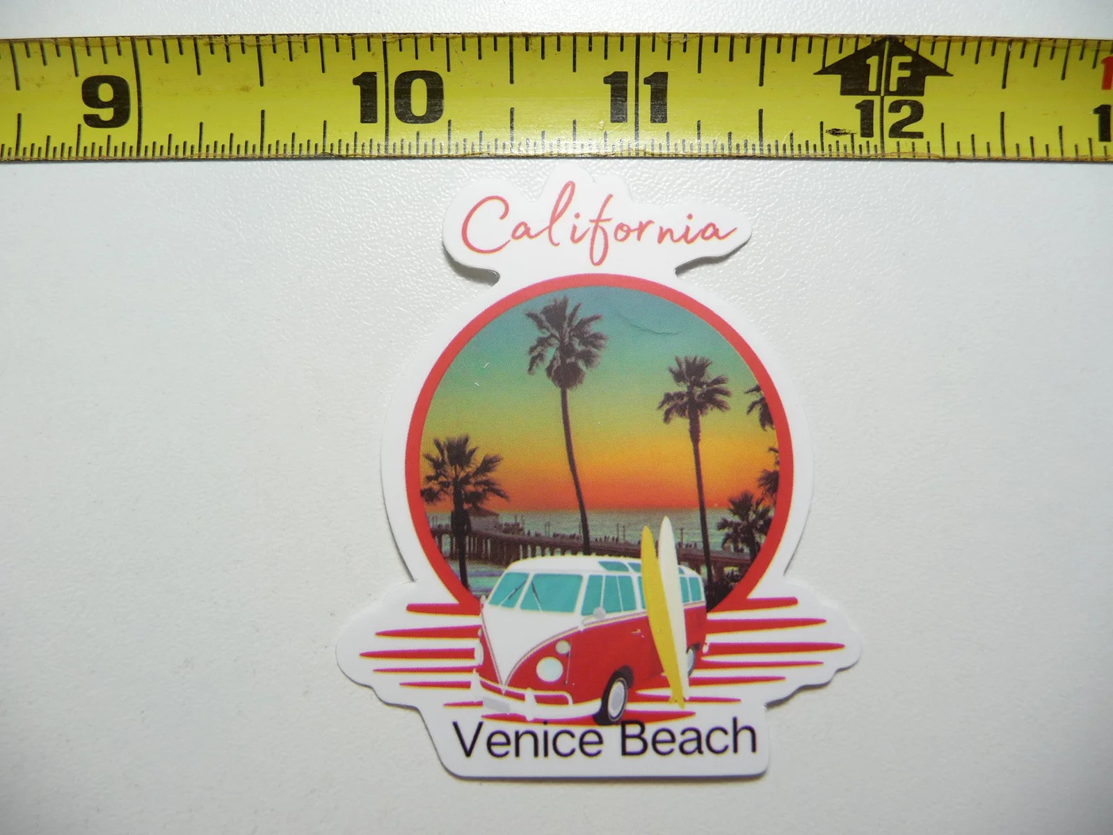 CALIFORNIA SMALL STICKER DECAL VENICE BEACH VAN SURFING MEMORIES COLLECTIBLE