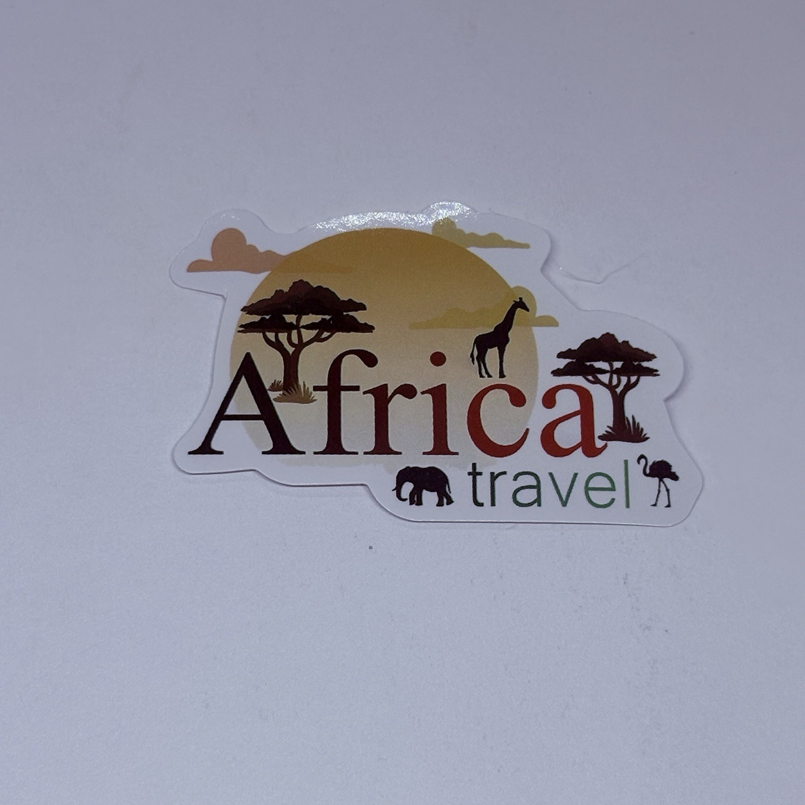 Africa Safari Sticker Giraffe Trees Travel Art Decal Vinyl Country Souvenir Tc9