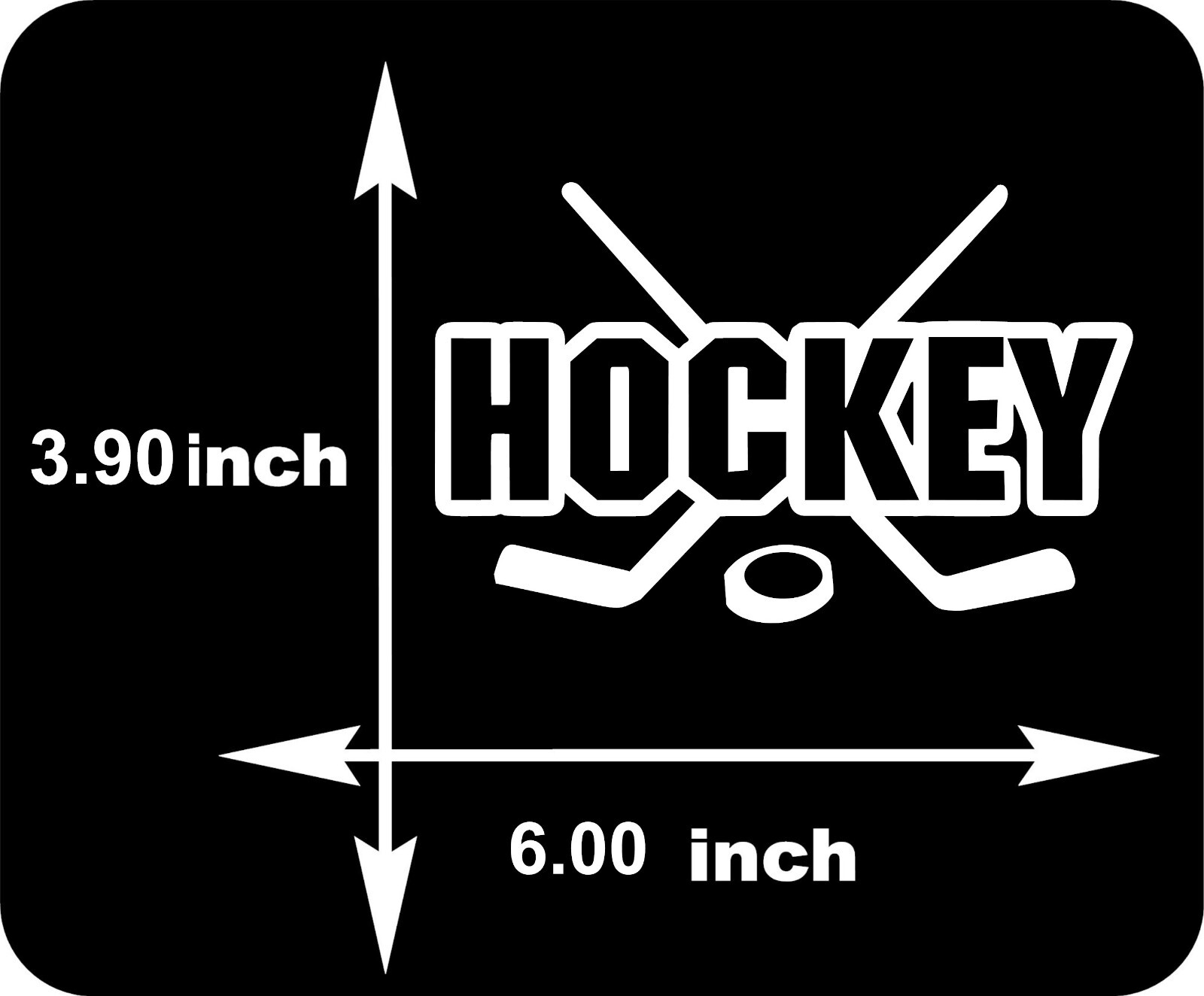 Hockey Decal Premium Quality Black Vinyl Decal truck car