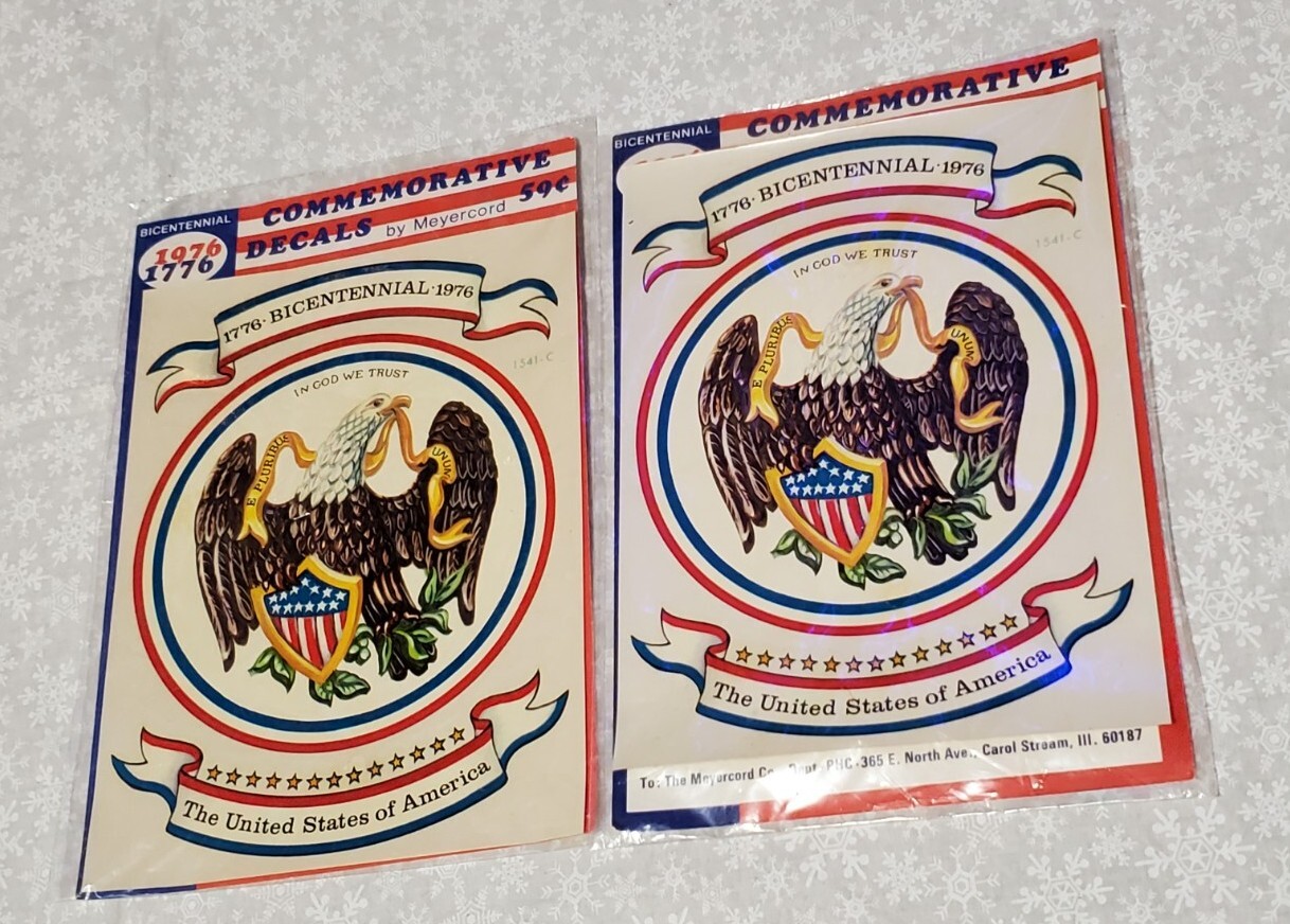 Lot vintage meyercord bicentennial decal inspired authentic american illustrator