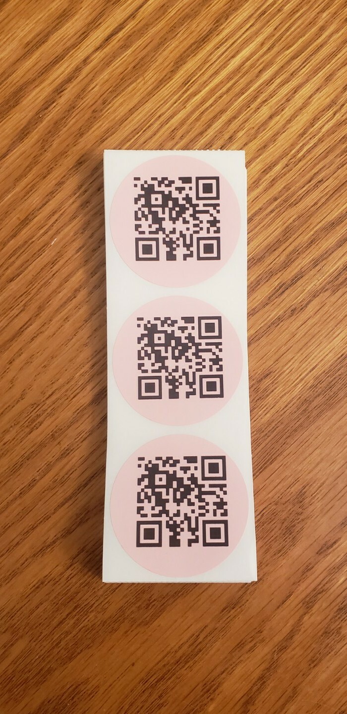 25 Pink Rick Roll Joke Video QR Code Labels/Stickers
