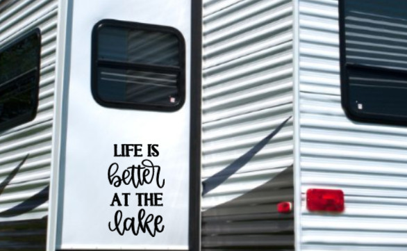 Life Is Better At The Lake Vinyl Decal Bumper Sticker Car Truck Window Wall Art