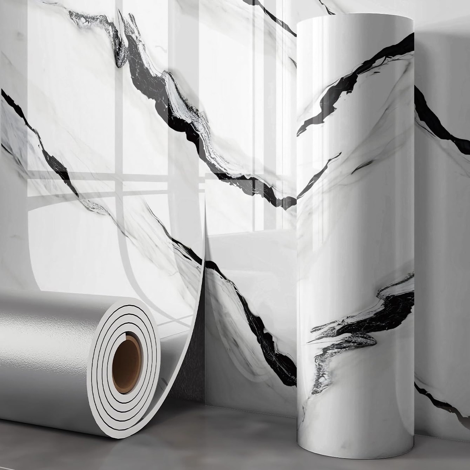 Marble Peel and Stick Countertop Paper – Waterproof Marble Contact Paper, 15….
