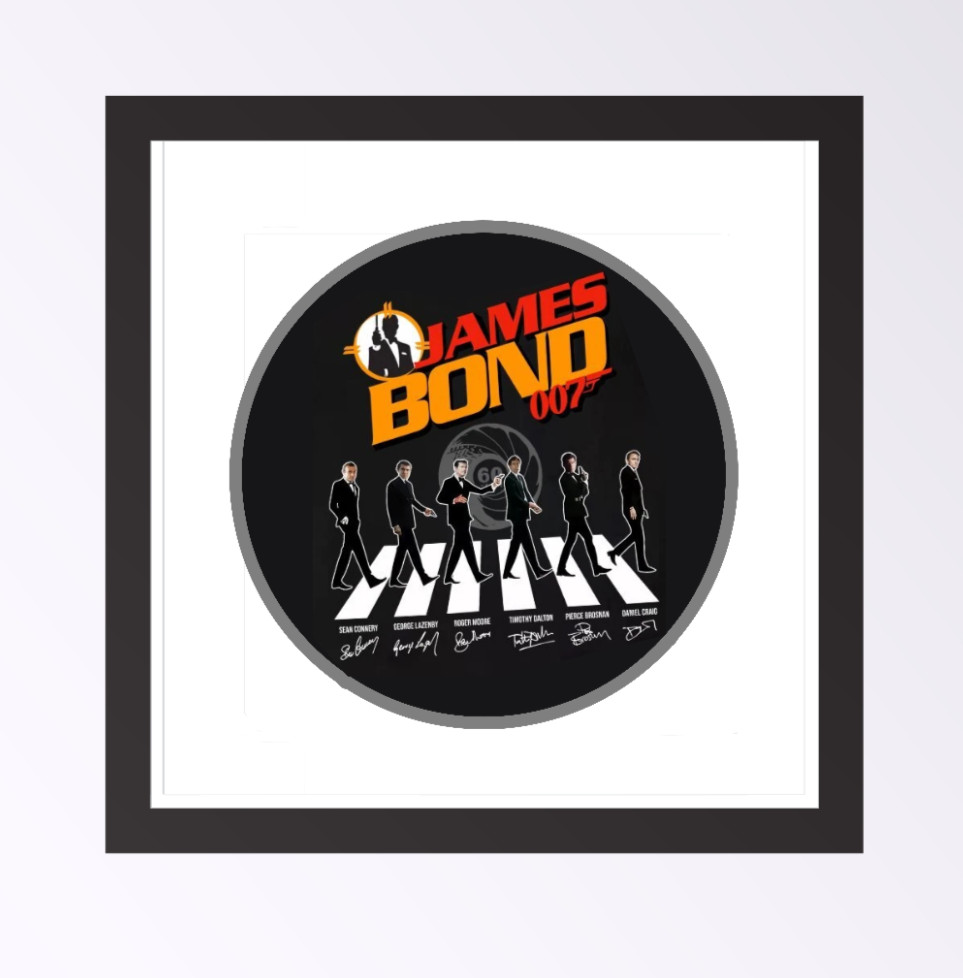 James Bond 007 (Signatures) – 4" Handmade Vinyl Decal Vehicle Laptop Cooler 26