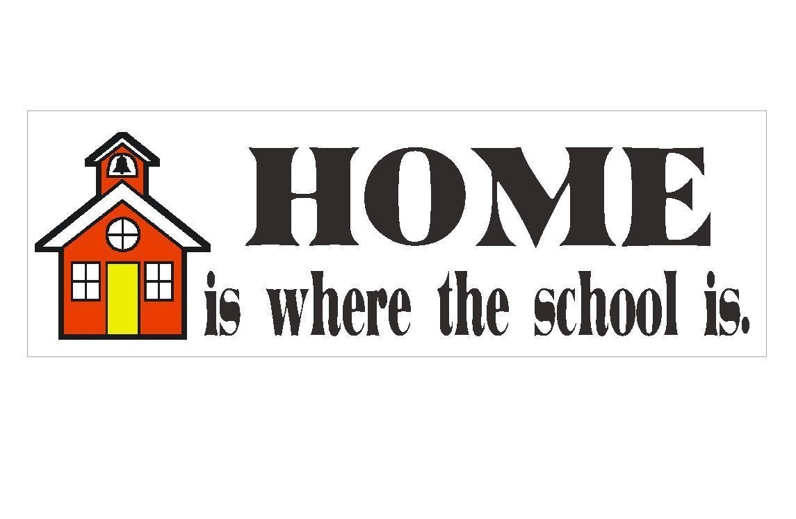 Home School Bumper Sticker or Helmet Sticker MADE IN THE USA Free Shipping D130
