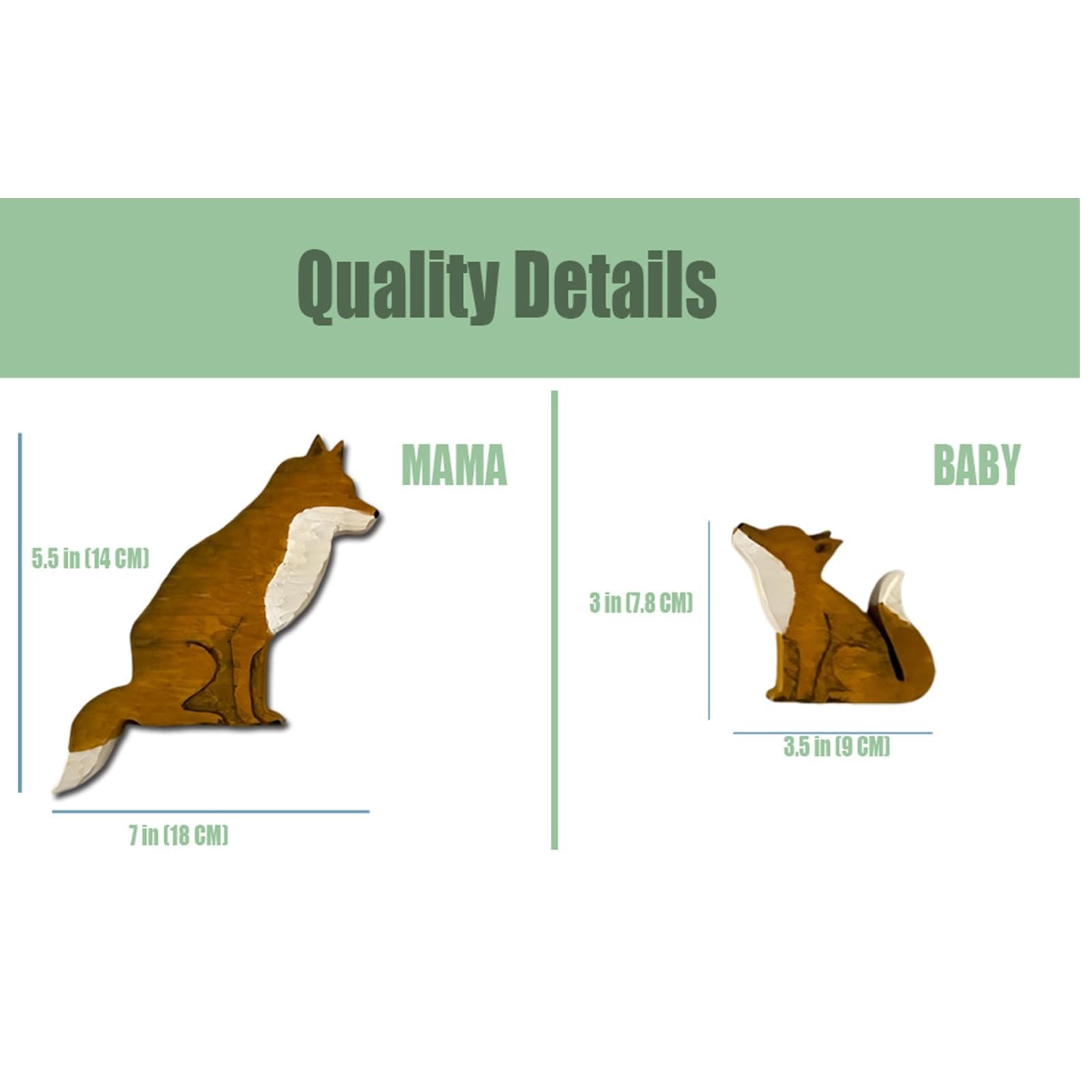 Mama and Baby Fox Door Topper Adorable Fox Shape Statue Door Corner Sculpture…