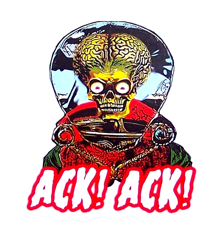 MARS ATTACKS – Cut Sticker Decal Alien Movie Horror Comedy Cult Classic Film ACK