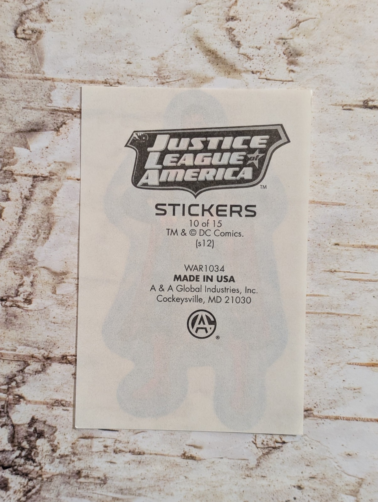 Superman Die-Cut Vending Sticker – Justice League Of America – DC Man Of Steel