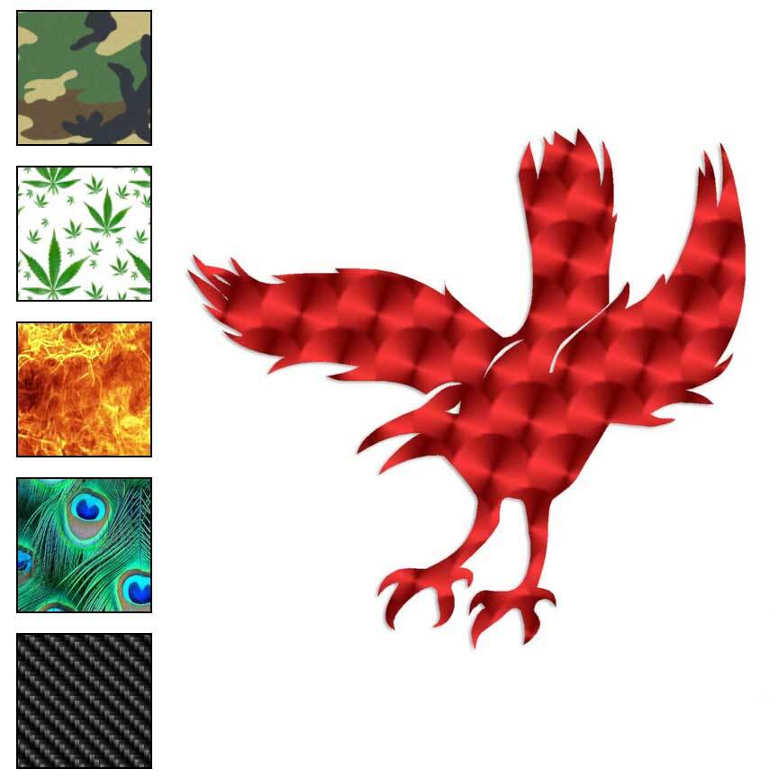 Angry Crow Raven Bird, Vinyl Decal Sticker, 40 Patterns & 3 Sizes, #1304