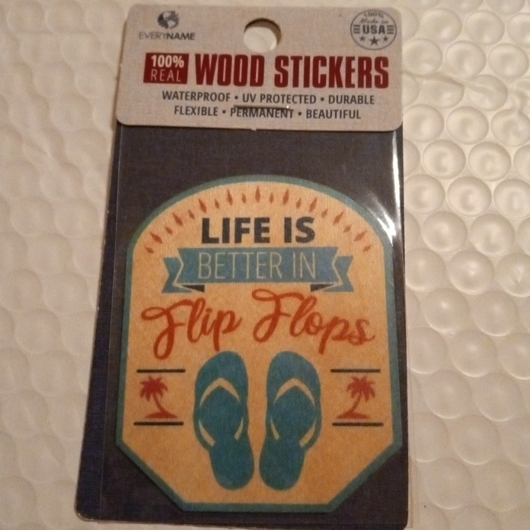 Flexible Wood Sticker Adheres To Flat Or Curved Smooth Surface Waterproof